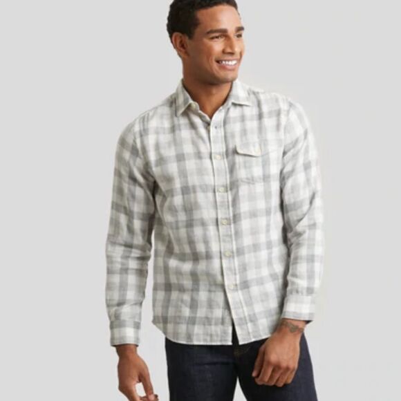 Durham double cloth shirt - heather gray gingham - Picture 1 of 16